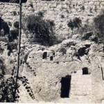 The tomb of Christ in the Garden. Discovered by General Gordon believed by many to be the sight of Calvary and the burial place of Christ. On leave in Palestine September 1943