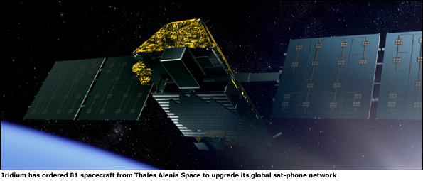 Artist's impression of an Iridium satellite