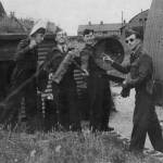 Ludford Magna, 1945 with friends