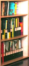 Photo of library, lot's of books