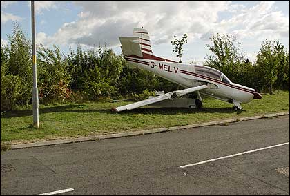 Crashed plane