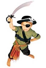 Boy dressed as a pirate