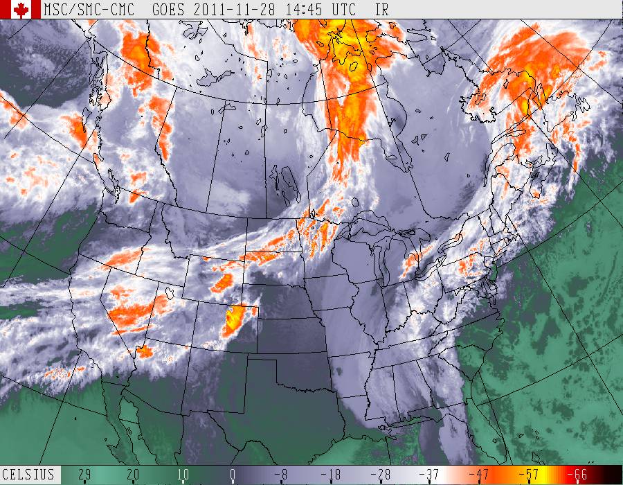 satellite image canada