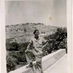 3rd The King’s Own Hussars, Trans-Jordon July 1946. Village of Salt in the background