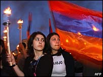Ermenistan'da bir gösteri