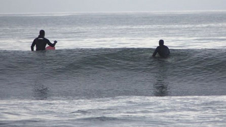 Kev Child and Mike Maunders share some solitude at dawn. Image by Mark Evans