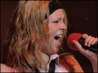 Singing at Teen Idol