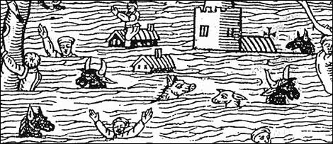 Woodcutting of the 1607 disaster