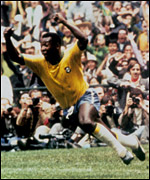 Pele scores for Brazil v Italy, 1970