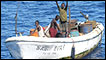 A boat containing alleged Somali pirates