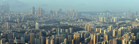 View across a city