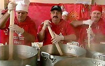 Volunteers preparing The Afogado.