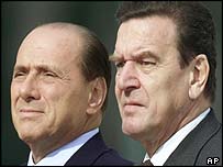 Silvio Berlusconi e Gerhard Schröder