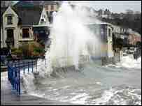Waves at Saundersfoot on the Pembrokeshire coast