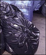 Black bags full of rubbish