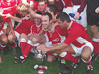 St. Peter celebrating their title triumph
