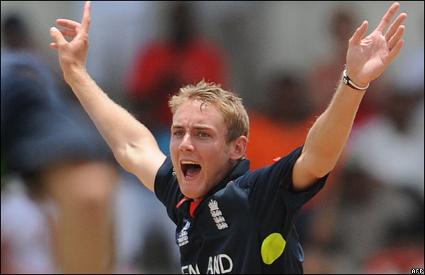Stuart Broad during the ICC World Twenty20