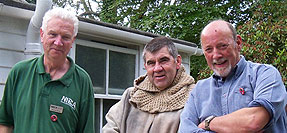 Norman Patten, St Mo-choi and Tom McErlean at the NIEA archaeology day.