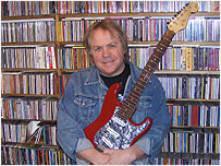 Geoff Barker and his impressive record collection!