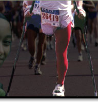 Image of amputee running a marathon 