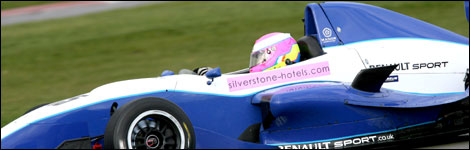 Alice Powell behind the wheel