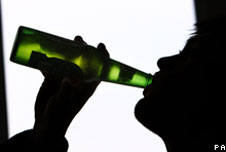 A person drinking
