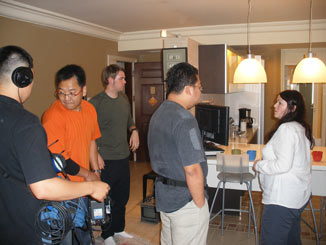 The crew doing more filming.