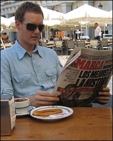 Chilling out in Plaza Major