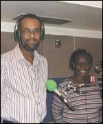 Feisal (left) from Somalia and Elizabeth from Rwanda. helped in the production of the documentary