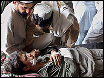 Lính Pakistan bị thương