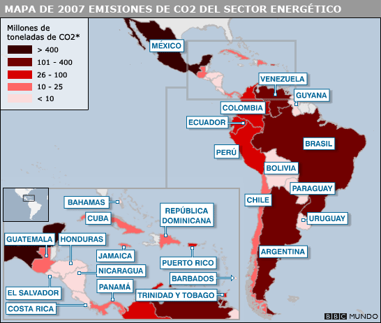 Climate change map