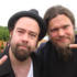 Daniel with Mårten from Swedish metallers Meshuggah