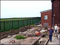 Overhead view of the garden