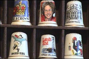 Glenys and her thimbles
