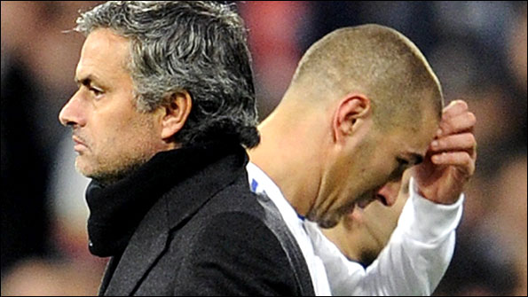 Karim Benzema and Jose Mourinho