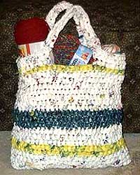 Bag made from supermarket carrier bags