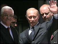 Vladimir Putin ile Mahmud Abbas