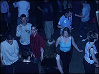 People dancing in a club