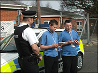 Liam and Robbie prepare to interview PC Stock