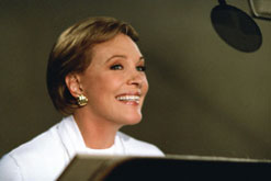 Image: Julie Andrews recording the voice of Queen Lillian for Shrek II