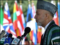 حامد کرزی رئیس جمهور افغانستان