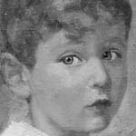 Paul at around 6 - from a study for a larger portrait by Kronberg artist Schonberger which was lost or destroyed during Kristallnacht