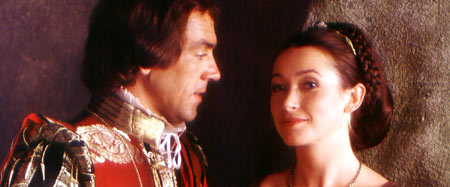 Robert Lindsay as Benedick and Cherie Lunghi as Beatrice in the 1984 BBC TV Much Ado About Nothing