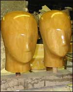 Blocks used in hat making.