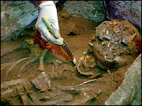 Skeleton found in lead coffin