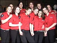 Fire kids in uniform