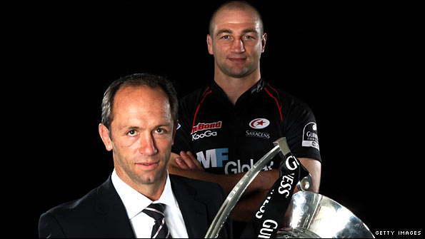 Head coach Brendan Venter and captain Steve Borthwick