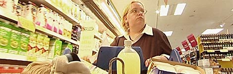 A woman shopping