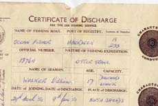 Certificate of Discharge for Ryan's grandfather, William Walker, on the 10 June 1950