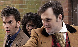 David Tennant and David Morrissey in Doctor Who (image: BBC/Adrian Rogers)